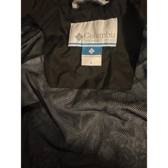 COLUMBIA MEN'S LINED WINDBREAKER BLACK HOODED JACKET SIZE L - Picture 6 of 11